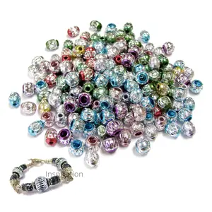 Aluminum Beads Bulk for Bracelets, Diamond Cut Large Hole Beads, Craft DIY Jewelry Supplies, Sensory Training, Gift for Beaders, Assorted, 1000 Pcs