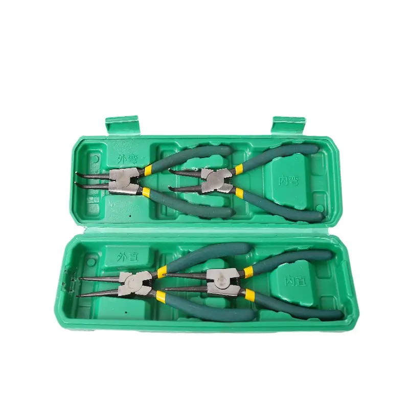 7-inch Circlip Pliers Set Dual-purpose Elbow Straight Spring Pliers Inner and Outer Bending Manual Pliers circlip