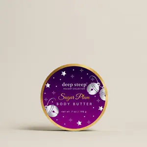 Deep Steep Holiday Body Butter - Sugar Plum 7 oz, 198 g, Moisturizer with Argan Oil