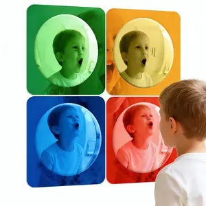 Interactive Acrylic Wall Mirror, Multi-Color Sensory Bubble Mirror for Walls, Room Decoration, Visual and Tactile Stimulation