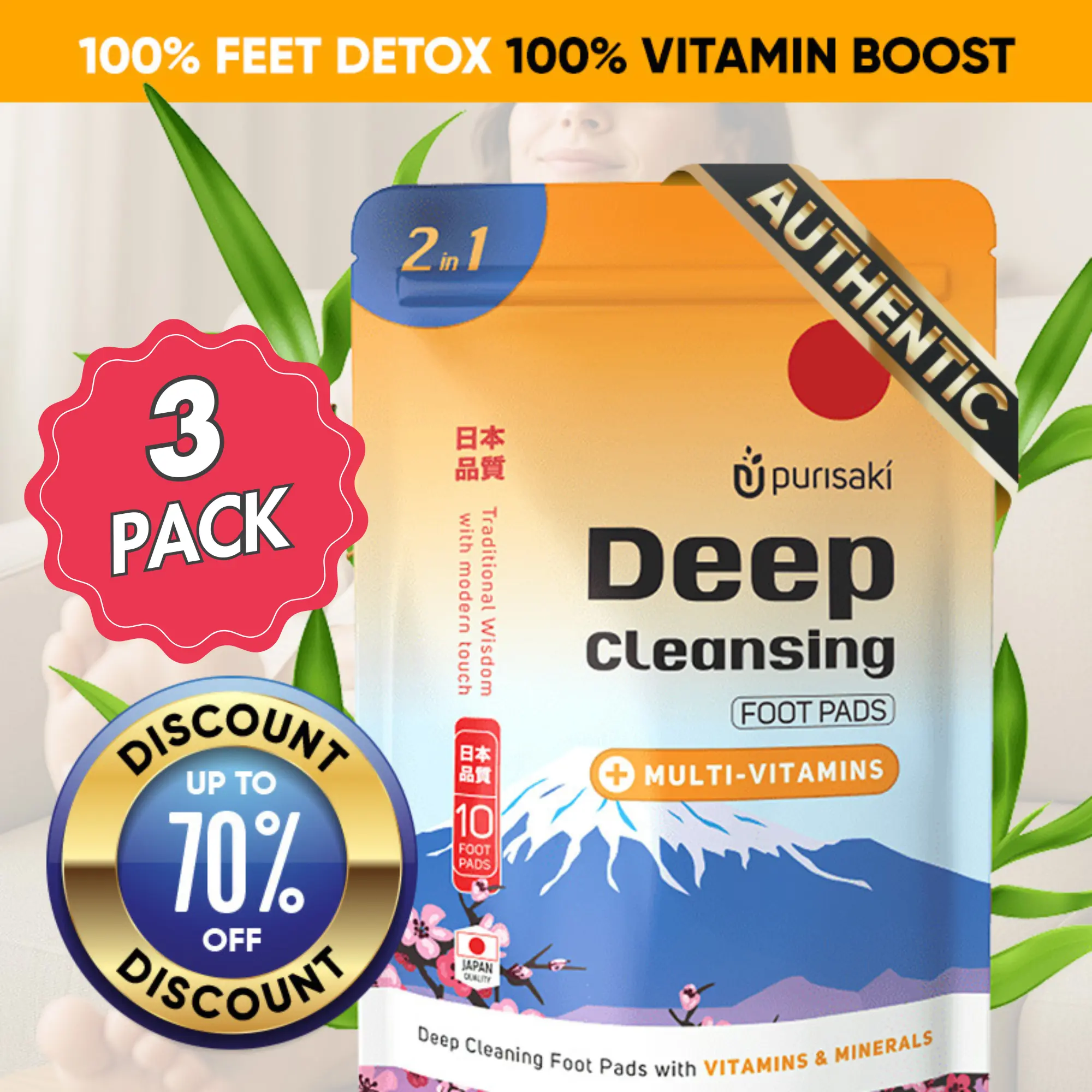 Purisaki | 2in1 Multivitamin and Detox | 30 Units