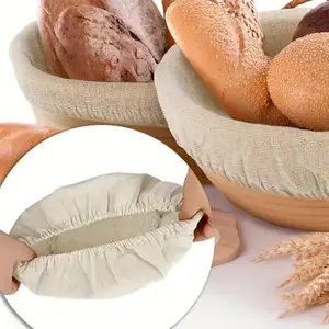 1pc Rotundity Ellipse Vine fermentation basket Bread basket cloth cover cloth cover Excluding baskets Dry Storage Fermented dough