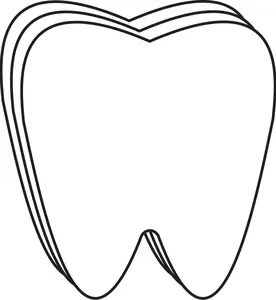 SHAPES ETC. Large Single Color Creative Foam Cut-Outs - Tooth
