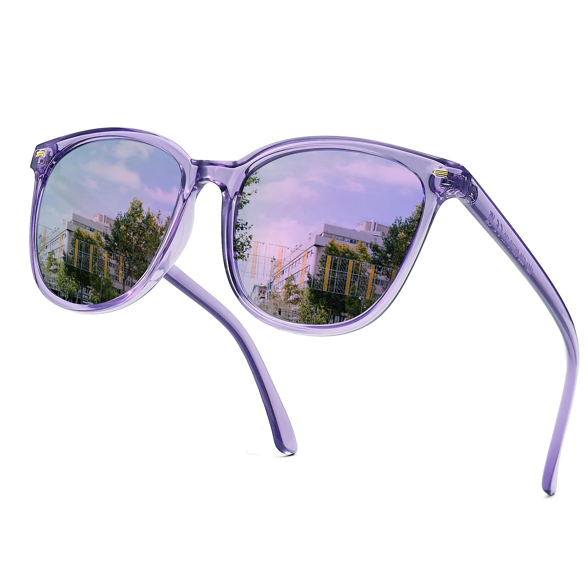 A10-purple Frame Purple Mirror Lens