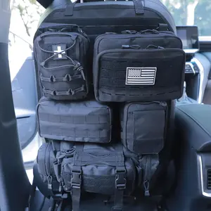 Universal Seat ​back Organizer Vehicle Molle Panel Storage Bag With 5 Detachable Pouch For All Vehicel Such As Truck Suv  Car Ford Chevy Etc