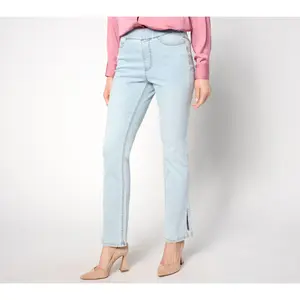 Isaac Mizrahi Live! Regular True Denim Slim Boot Jeans with Side-Seam Vent