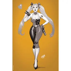 [FOIL] HARLEY QUINN #22 UNKNOWN COMICS DAVID NAKAYAMA GOLD FOIL VIRIGN NYCC 2022 B&W COLOR BLEED VAR (09/28/2022)