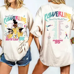 Comfort Colors Vintage Powerline Stand out World tour shirt, Powerline 95' vintage shirts, A G0ofy movie t-shirt, WDW trip Tee