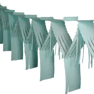 Light Blue Drop Fringe Garland | 20 In. x 12 Ft.
