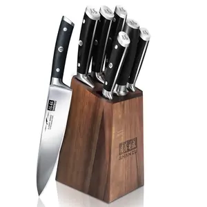 SHAN ZU classic German high-carbon steel 7-piece multifunctional knife set (with packaging) — a reliable helper for chefs, a perfect gift for friends; ideal for the kitchen, with ergonomically designed handles. outdoorfun