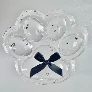 5 Inch Big Cat Paw Taba Squishy, Transparent Cat Paw Squishy, Large Squeeze Toy for Chill and Stress Relief, Birthday Gift Present Easter Stuffer