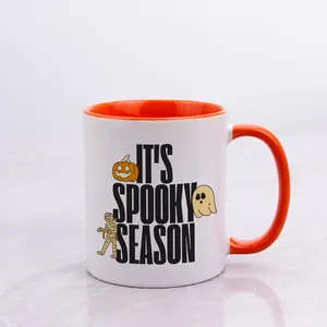VivoPrint 11 oz It’s Spooky Season Halloween Orange Ceramic Coffee Mug