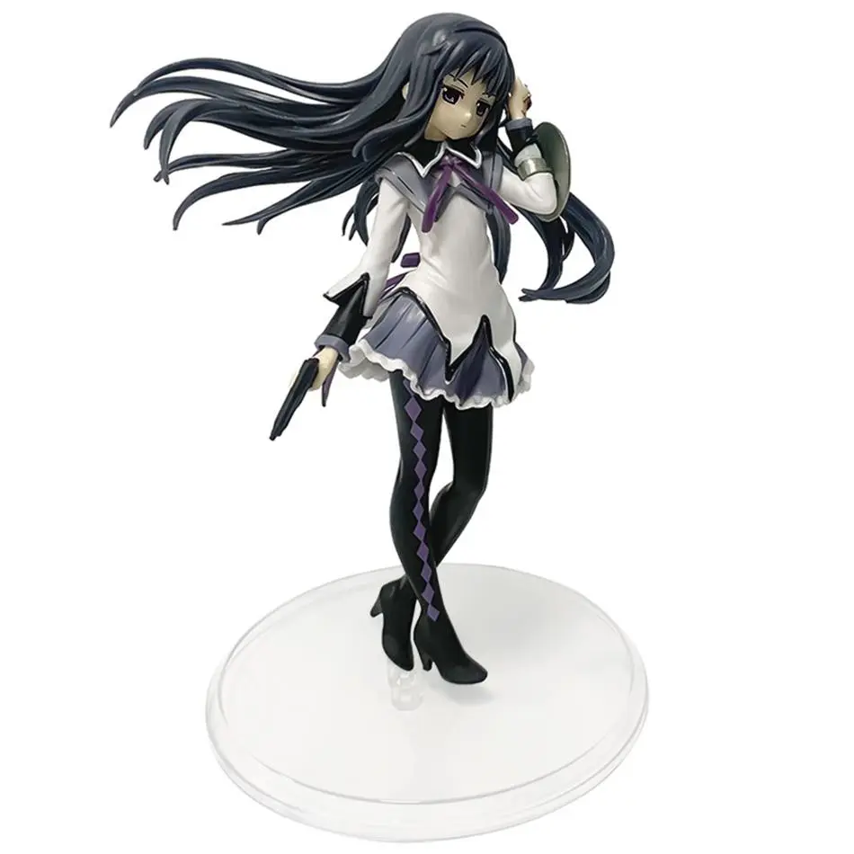 Anime Puella Magi Madoka Magica Figure 17cm Akemi Homura Action Figural Pvc Model Kawaii Decoration Doll Kids Toy Christmas Gift
