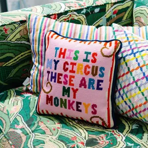 My Circus Needlepoint Pillow