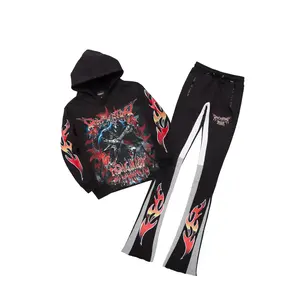 Syn Black/Red Hoodie/Super Stacked Track Set