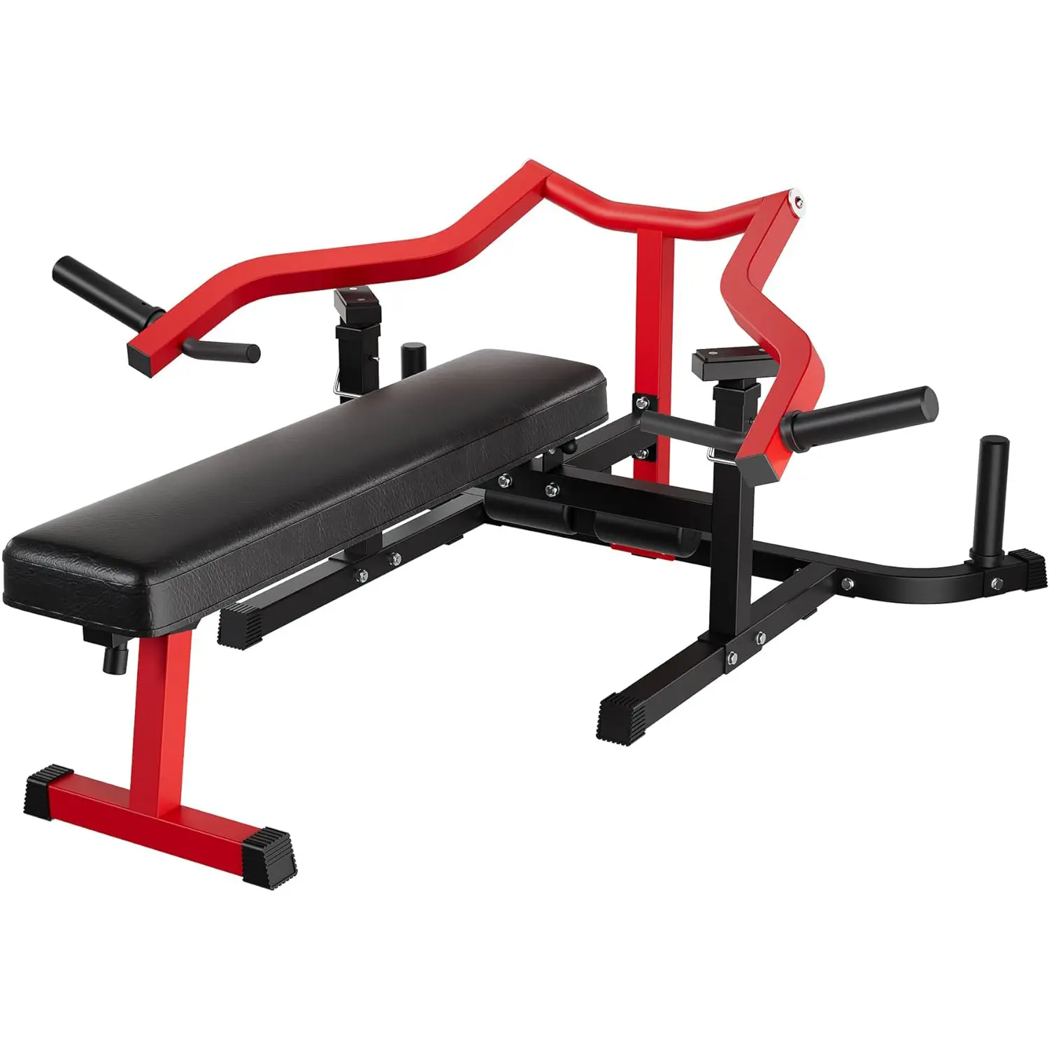 Chest Press Machine with Adjustable Bench and Converging Arms Bench Press and Chest Workout Machine Features Flat, Incline & Decline Positions for Home Hotel Restaurant Gym