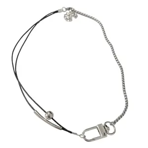 Goth Choker Necklaces for Women Cool Punk Black Rope Metal Buckle Collar Jewellery Girl