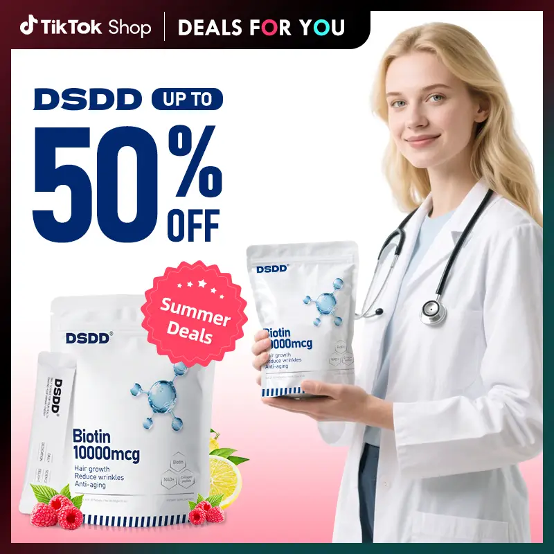 [Black Friday]DSDD 10000 NAD+ Advanced,Biotin Berry Flavor Drink Mix for glassSkin, ANTl AGlNG Support, Energy, and Focus Previously known as Research