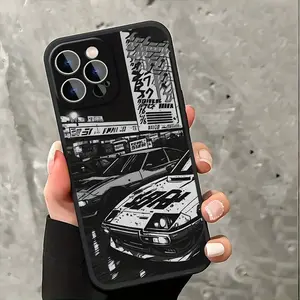 Racing Car Pattern Case for iPhone 16 15 14 Pro Max 13 12 11 XR XS Plus Shockproof Drop Protection Rugged Durable Silicone Cover Gifts for Men Boyfriend
