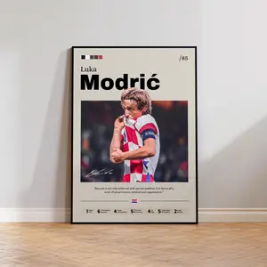 Luka Modric Poster, Soccer Star Print, Football Decor, Sports Illustration, Fan Gift, Modric Croatia Artwork, Home Decor 45768 101