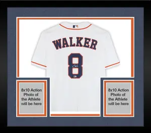 Framed Christian Walker Houston Astros Autographed White Nike Replica Jersey - Fanatics Authentic Certified