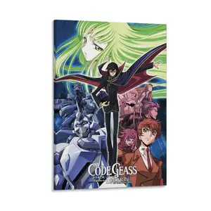 Code Geasse Lelouch of The Rebellion Posters ， Anime Decorative Wall Art Painting Canvas Poster Gifts. (20) Canvas Poster Bedroom Decor Sports Landscape Office Room Decor Gift Frames Ornaments Artistic Decoration Print Photo Frame-.