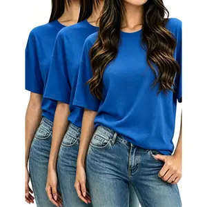Womens Basic Tees Summer Casual Short Sleeve Cotton Crew Neck Solid Black T Shirts Tops