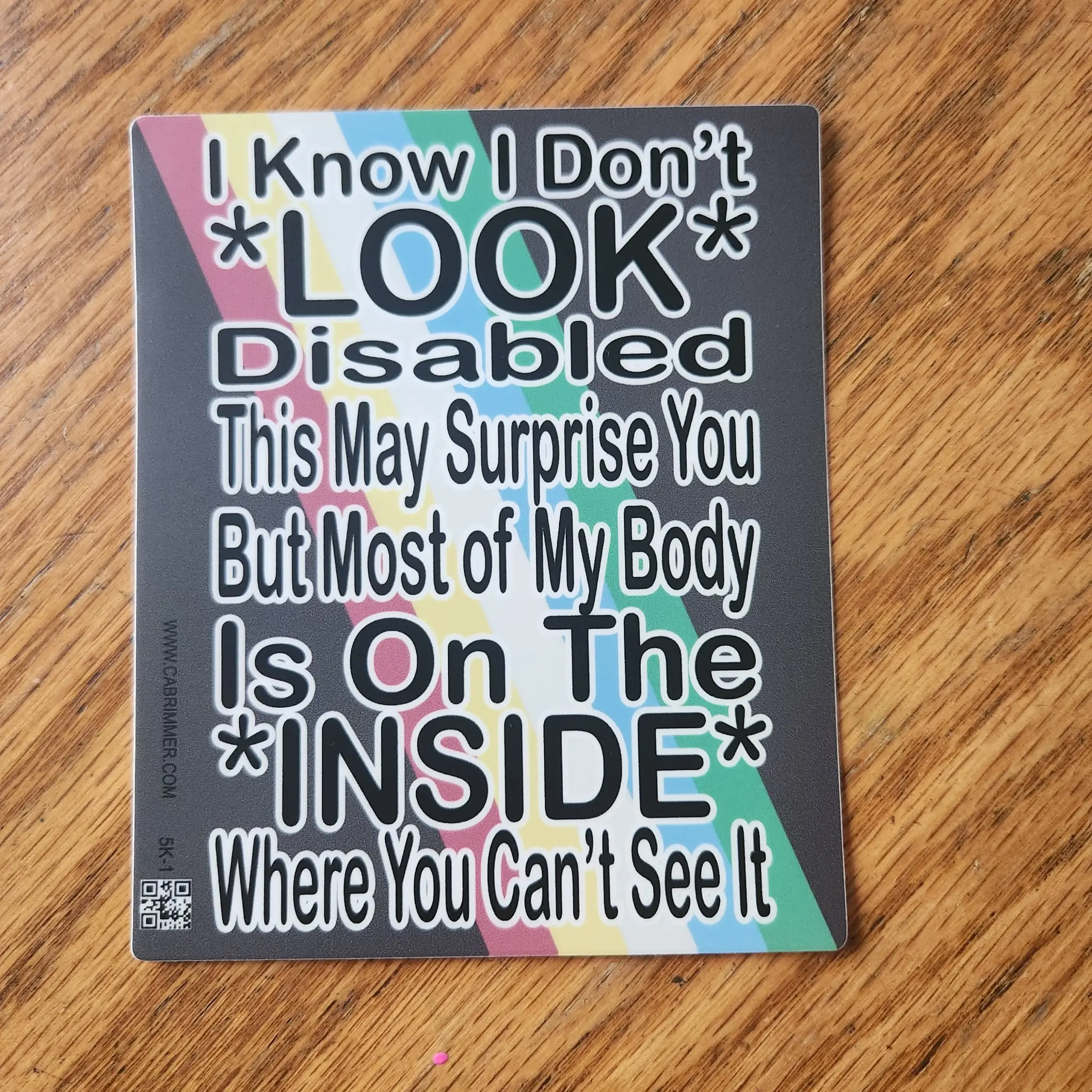 Sarcastic Invisible Disability Decal Car Stickers, Versatile Car Exterior Accessory for Automotive & Motorcycle Use