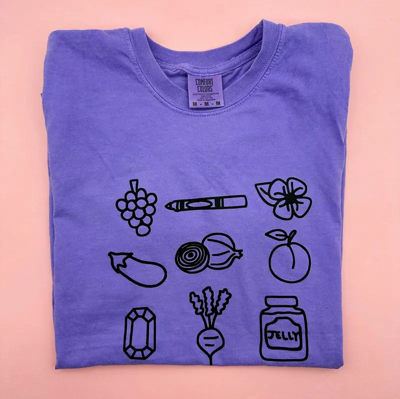 Purple Things Back To School Teacher Comfort Colors Shirt