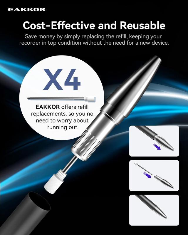 Professional Voice Recorder for Lectures Meetings,Digital Voice Activated Recorder with Playback,64GB(4400Hrs) Dictaphone Audio Recording Device with AI Noise Cancellation,Support OTG