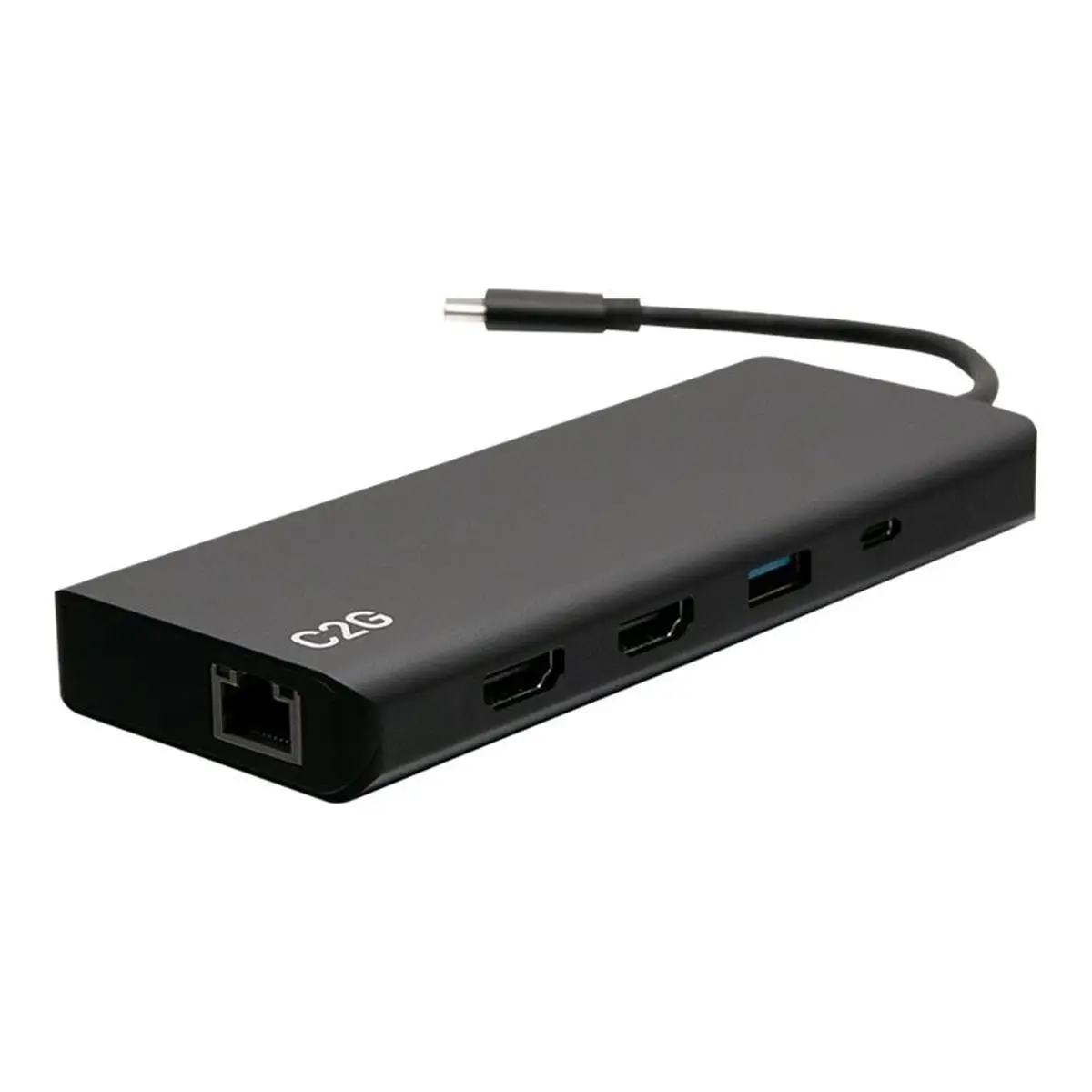 C2G C2G54488 4K USB C Dual Monitor Dock - HDMI, Ethernet, USB - 3.5 mm & 60W Power - Black