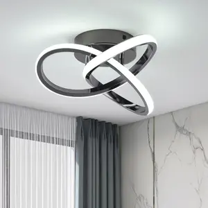 Garwarm Hallway Light,Black Flush Mount Light Fixture,LED Ceiling Light Kitchen Led Lights Fixtures for Foryer Bedroom Garage Bathroom Balcony Corridor Stair Aisle Ceiling Lamp,6000k