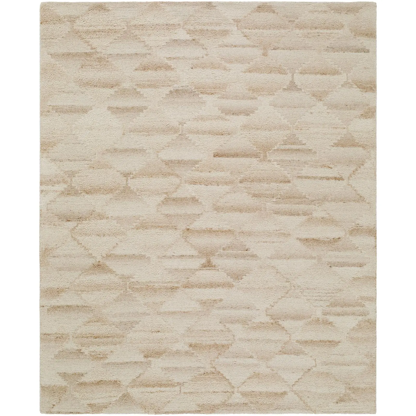 Dundee 100% Wool Hand Tufted Rug, Diamond Pattern