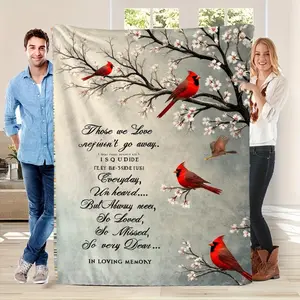 1pc Memorial Bereavement Gift Blanket - Ultra-Soft Flannel Sympathy with In Memory Of Loved One for Loss of Mother, Father, Pet - 80"x60" Throw, Bedspread for Grieving & Remembrance, Contemporary Condolence Gift for