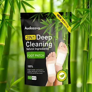 Natural Bamboo Charcoal Foot Detox Patches for Stress Relief,Herbal Ginger Bamboo Toxin Removal & Better Sleep I Natural Deep Cleansing Pads Treatment