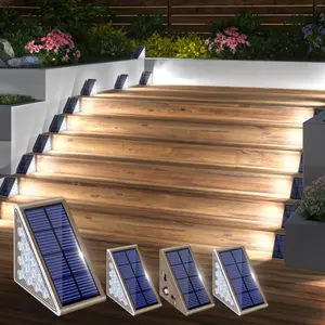 LED Solar Stair Light Waterproof Outdoor Stair Light, Solar Deck Light Ip67, Garden Path Front Door Lane Porch Decorative Light 2 Pac