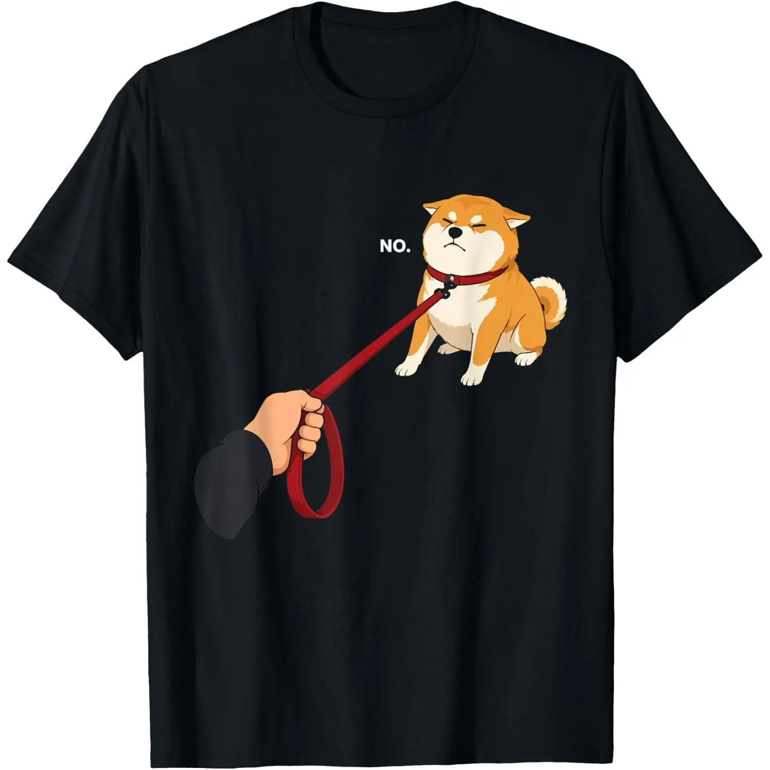100%cotton Cute Shiba Inu Nope Doge Funny Dog Design T-Shirt