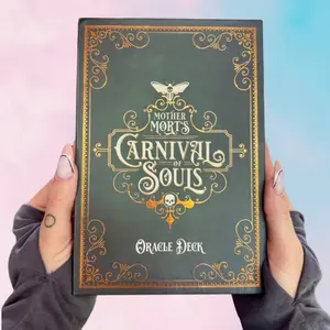 Mother Mort's Carnival 1897 Oracle Deck - 32-card Green Foil-accented Set with 76-page Guidebook & 80-page Storybook for Frightful Characters & Misery Rebirth