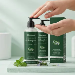 Rosemary & Ginger Strengthing Shampoo Set (100ML*2), Gentle Cleansing, Nourishes Scalp, Repairs Split Ends, Natural Volume, Suitable for All Hair Types