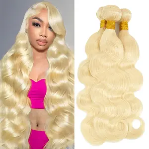 Gefily [14A] 613 Honey Blonde Body/Straight Wave Hair Bundles Raw Hair Bundles 85-100g/pc Human Hair Weave 1 3 4 bundles