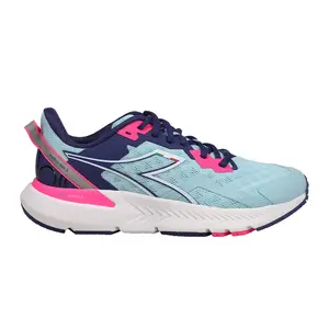diadora Womens Mythos Blushield Volo 3 Running Sneakers Shoes - Blue, Pink