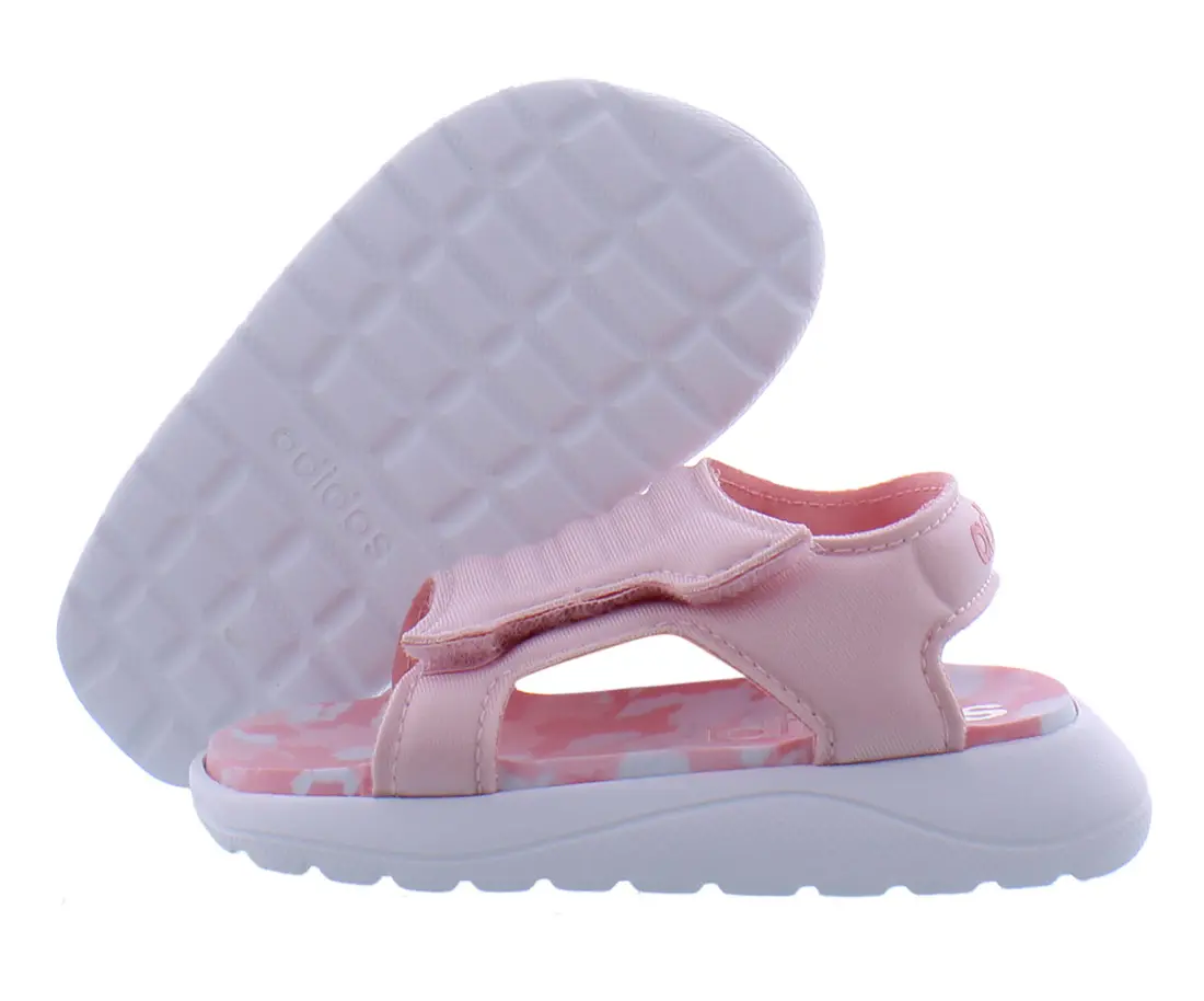 Adidas Comfort Sandal for Baby Girls and Toddlers, Casual Kids' Summer Shoes in Pink/White, New Shoes Original Kid, 4 Toddlers
