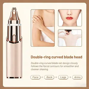 Electric Hair Trimmer for Men & Women With Built-in LED Light, Suitable for Christmas, Birthday, Valentine's Day Gift, Suitable for Hairline, Eyebrows, Facial Fuzz, Lip Hair,Underarms,Hands,Bikini Fuzz,bikini shaver for women,viral bikini shaver Rose Gold