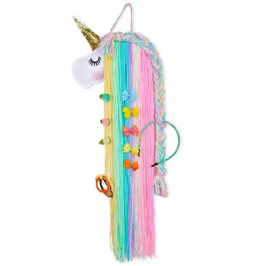 Unicorn Hair Bow Holder For Wall Hanging Decor And Clip Hanger Organizer  Rainbow