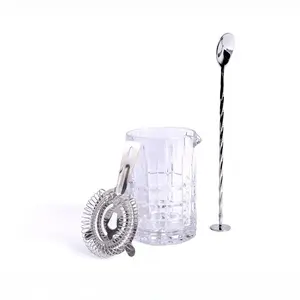 Houdini 3pc Cocktail Stir Set with Mixing Glass, Strainer and Spoon
