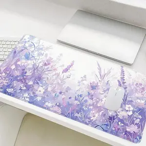 Pastel Purple Wildflower Extended Mouse Pad | Watercolor Floral Desk Mat | Non-Slip Rubber Base for Gaming & Office Decor Desk Accessory#PastelFloralDeskPad #WatercolorWildflowerMat #LavenderPurpleDecor #GamingMousePad #SoftStudySetup