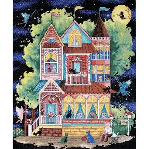 Wizardi Counted Cross Stitch Kit LetiStitch Fairy Tale House Leti937