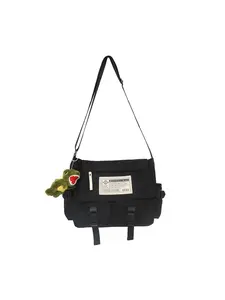 Workwear Messenger Bag with Dinosaur Charm, Large Capacity Crossbody Bag for Men and Women, Unisex Student Commuter Shoulder Bag, Versatile Shoulder Bags