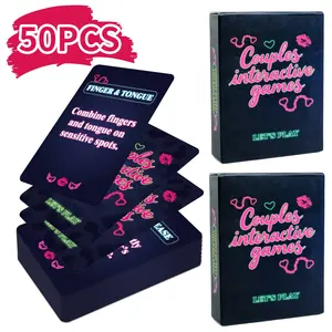 50pcs Valentine's Day Couple Card Game, Romantic Adult Intimate Cards, Enhance Bedroom Atmosphere, Couples Poker Cards for Two