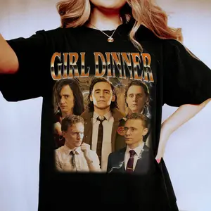 Girl Dinner Tom Hiddleston Tshirt, Vintage Tom Hiddleston Tshirt, Tom Hiddleston Bootleg Tshirt, Tom Hiddleston Loki Tshirt Cotton Top Streetwear